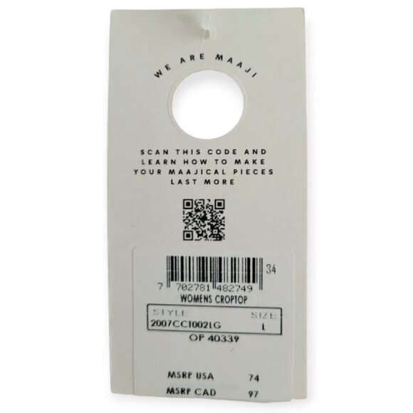 Revolve Maaji Green Front Tie Crop Top, Size L, Eco-Friendly - Picture 10 of 14